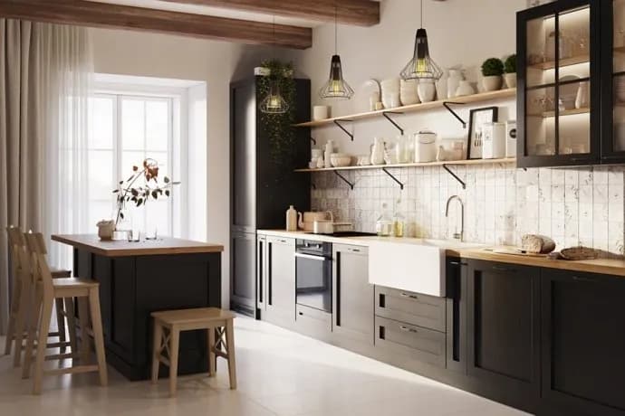 Kuchnia bez górnych szafek - najlepsze pomysły na ścianę, które zachwycą